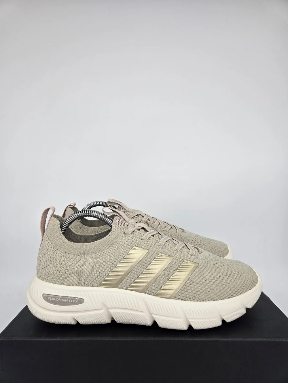 adidas Women's Cloudfoam Flex Slounge KI3455 Wonder Beige Shoes Size 8 Wide - Picture 3 of 8